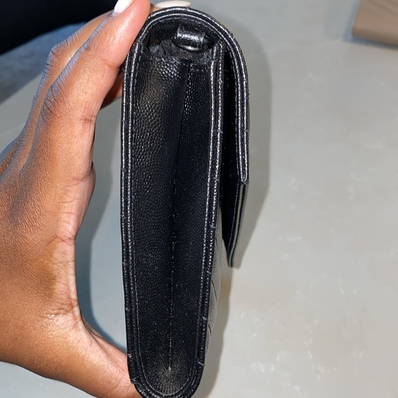 Authentic Saint Laurent Cassandra Flap Pouch in Black and Silver - Picture 8 of 10